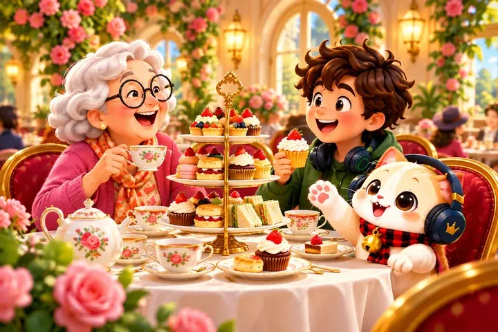 Afternoon tea with friends