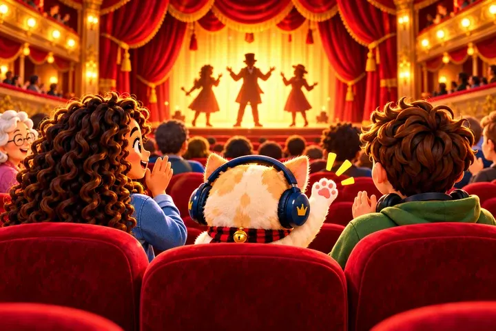 Friends enjoying a theatre performance